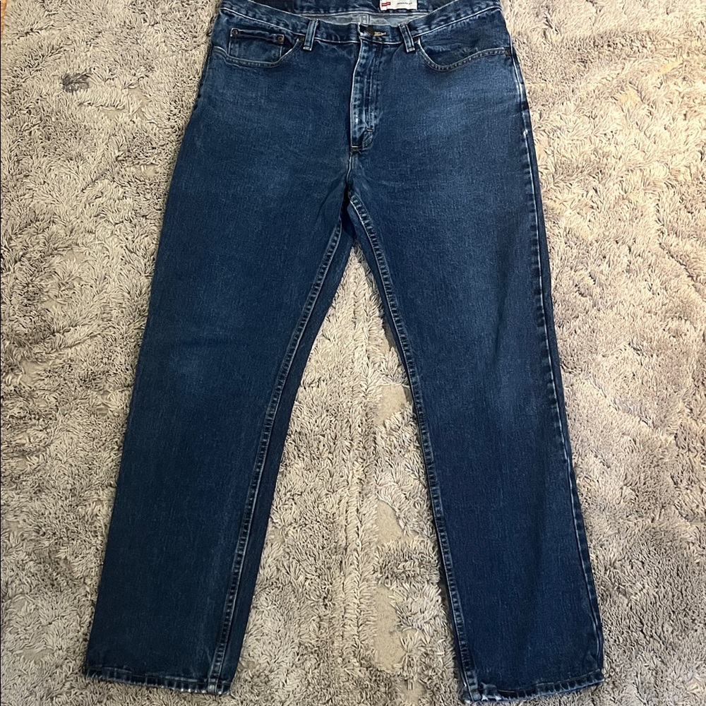 Men’s Wrangler Straight Fit Blue Jeans